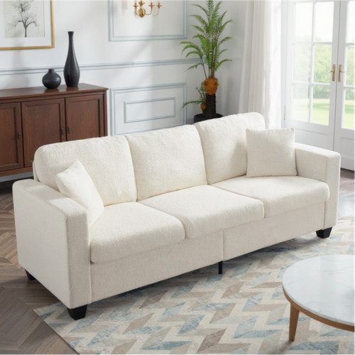 Beige teddy fabric modern - fabric,