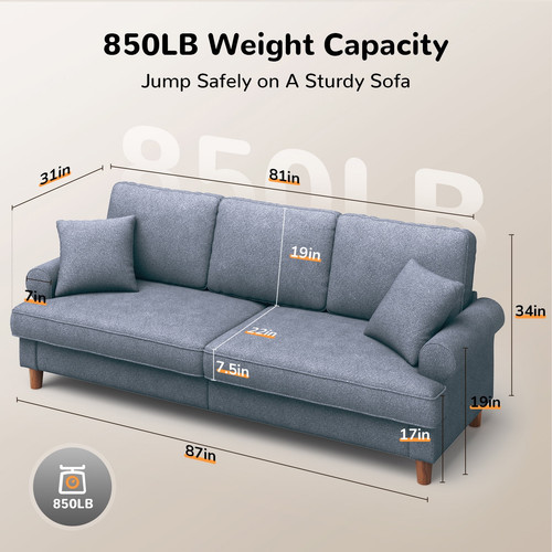 Sofa couch comfy - 87",
